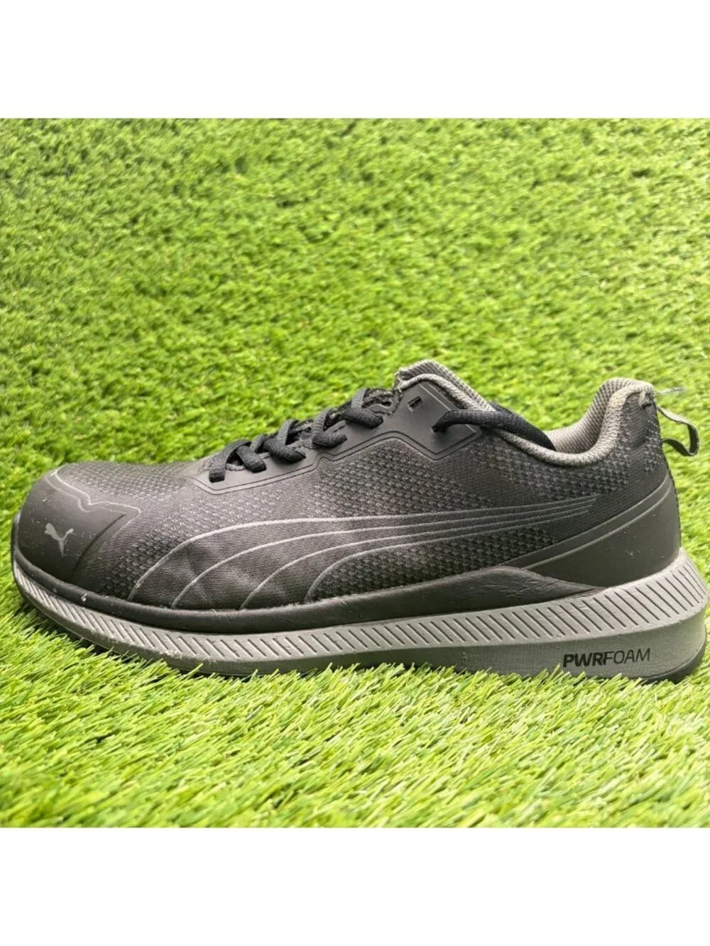 Puma Motion PWR Slide Mens Size 10 Black Gray Composite Toe Safety Work Shoes